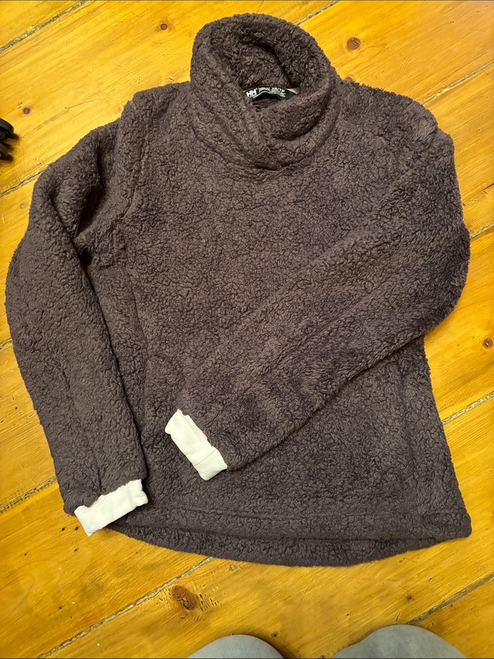 Helly Hansen Ladies Dark Gray Sherpa Cowl Neck Sweater